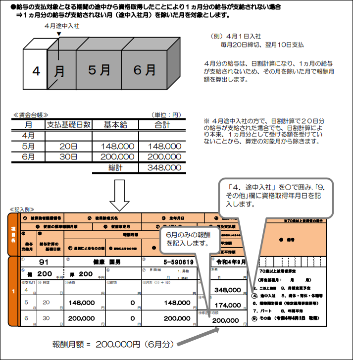 入社月の給与がない.png
